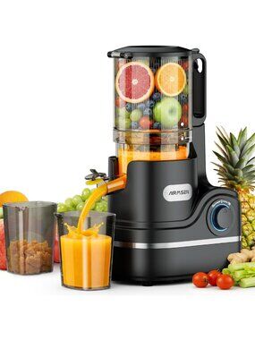 Cold Press Juicer with 5.8” Feed Chute, 300W Power, Easy to Clean & Juice Fresh